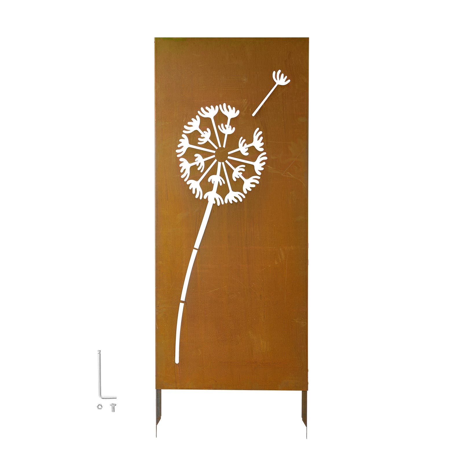 Panou metalic VEVOR pentru intimitate, 60x158 cm, paravan decorativ independent pentru exterior, separator de spațiu pentru grădină, curte, terasă