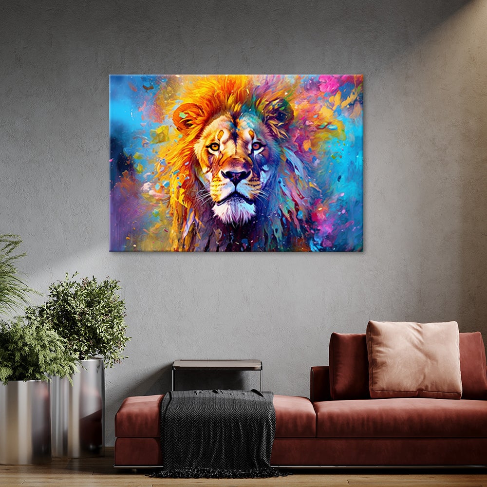 Runa Art Quadro Leoni Amore Tela Non Tessuta 110g/m² Made In Germany - 4