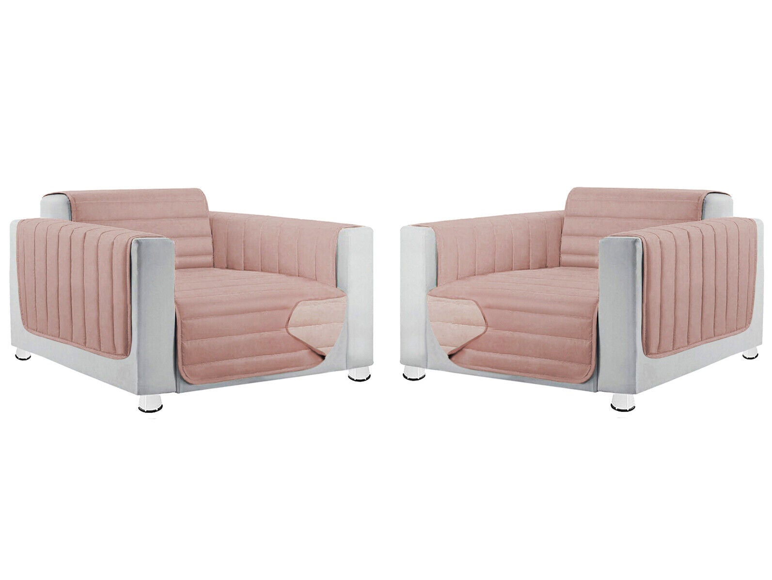 Coppia Set 2 Copripoltrona Proteggi Salva Poltrona Universale Fodera Double Face Elegante 82609709