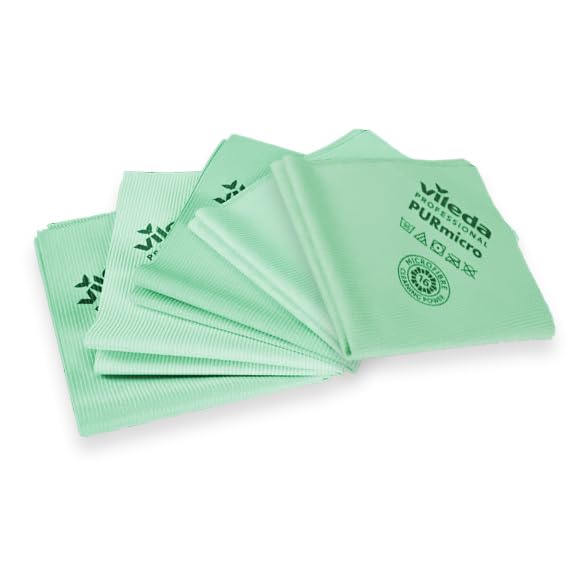 Panno Microfibra Vileda Professional Purmicro | 38x35 Cm 5 Pezzi - Per Pulizie Senza Tracce