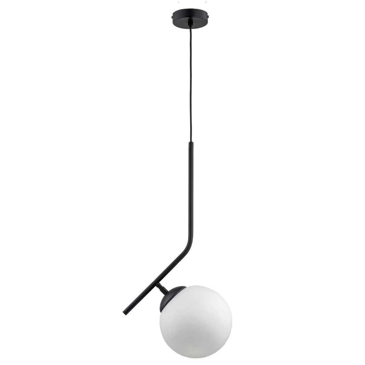 Lampa wisząca Liberty czarno-biała 1xE27x15W minimalistyczna wym: 68 x 15 x 24 cm metal Alfa - 2