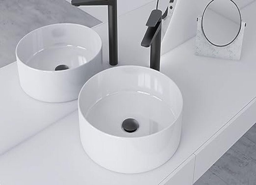 LuxuryBain- Bonde de lavabo universelle sans trop plein noir, vasque, evier, Bonde Pop Up (push-up) Automatique - 2