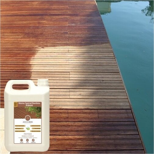 Résine spécial bambou rsb600 - terrasses et lames en bambou - 5L AnovaBois - 2