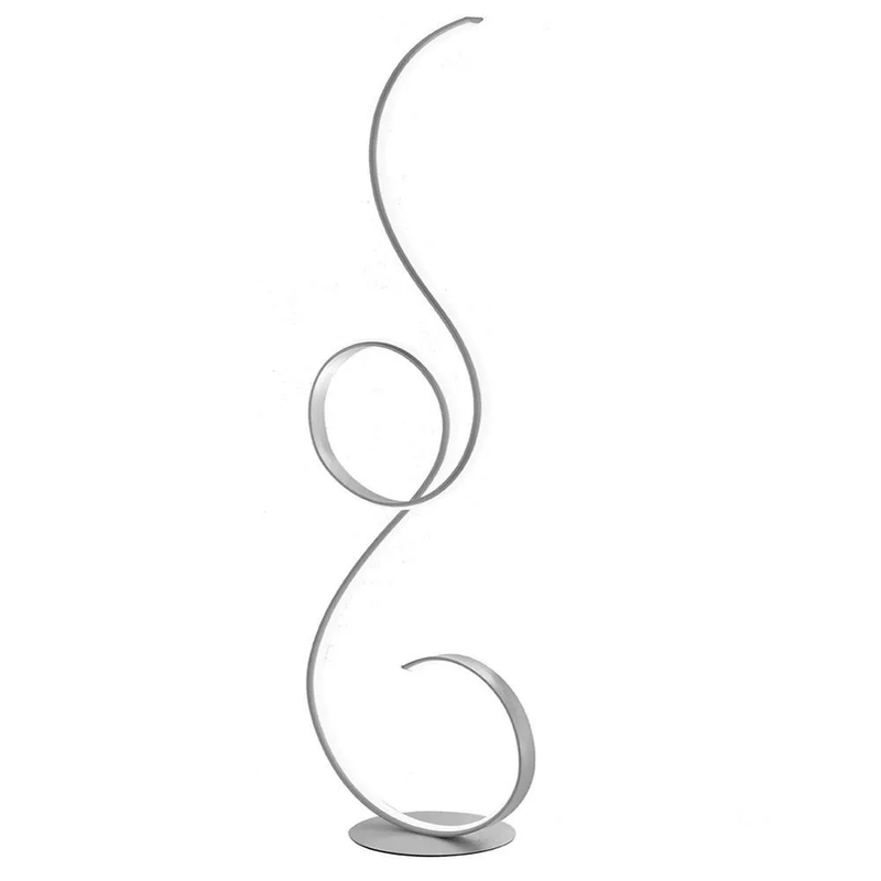 Designerska lampa podłogowa TWINS LED marki Perenz z białego metalu