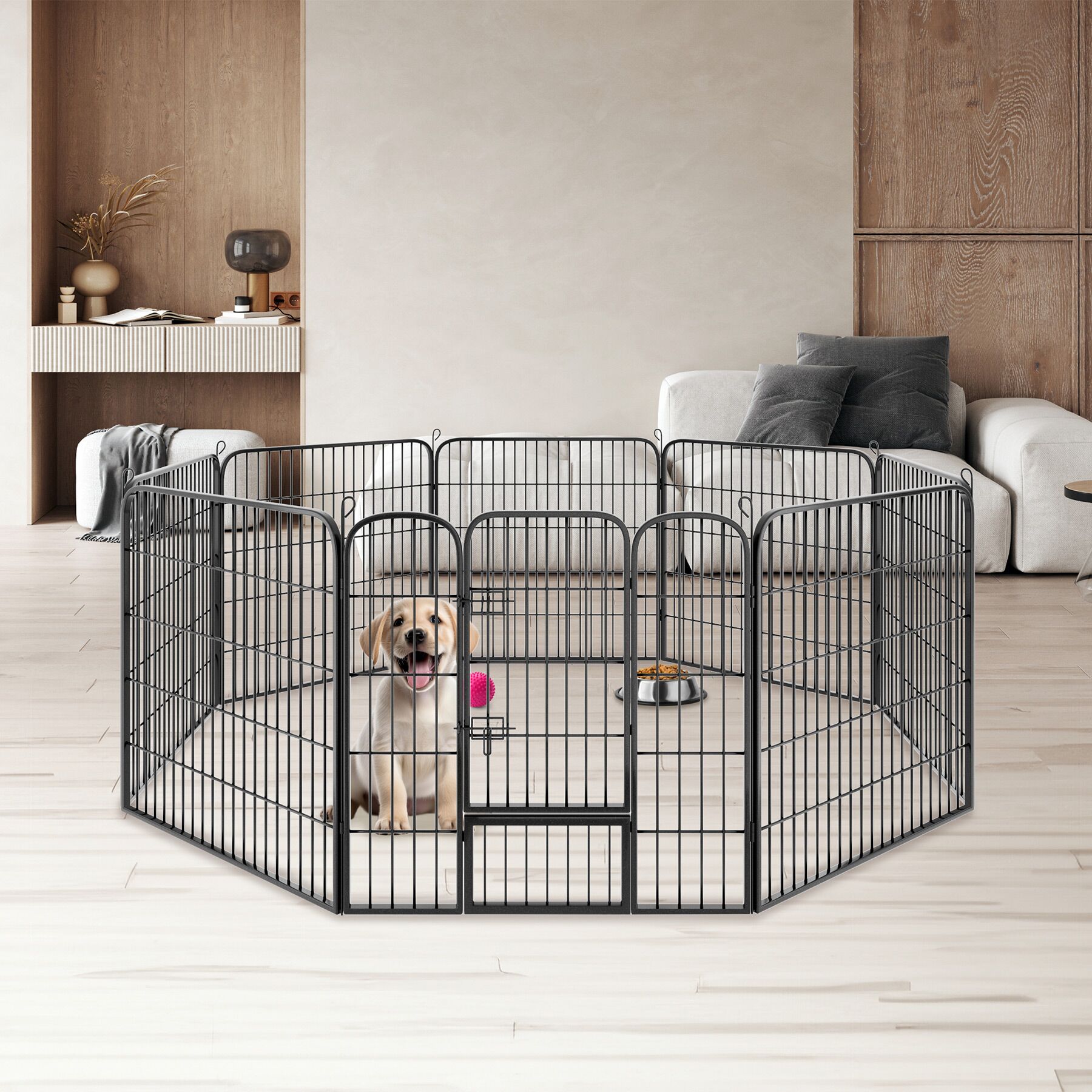 TECTAKE Parque para cachorros 8 peças, dobrável - 3