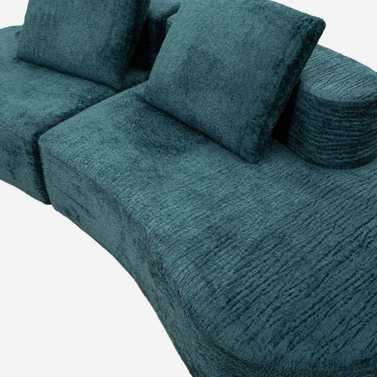 Canapé bouclette design 3 places 238 cm Island | Leroy Merlin