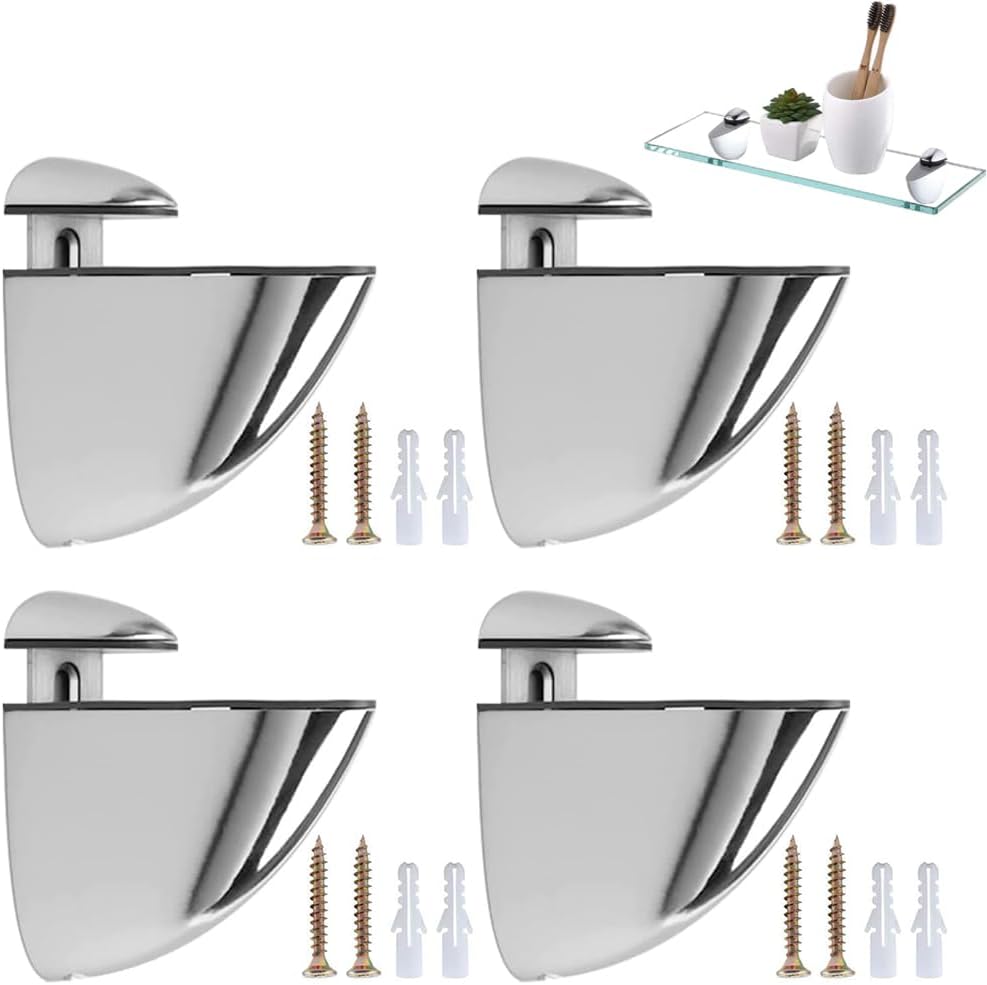 4 Pièces Support D'étagère en Verre Réglable, Supports Réglables pour ...