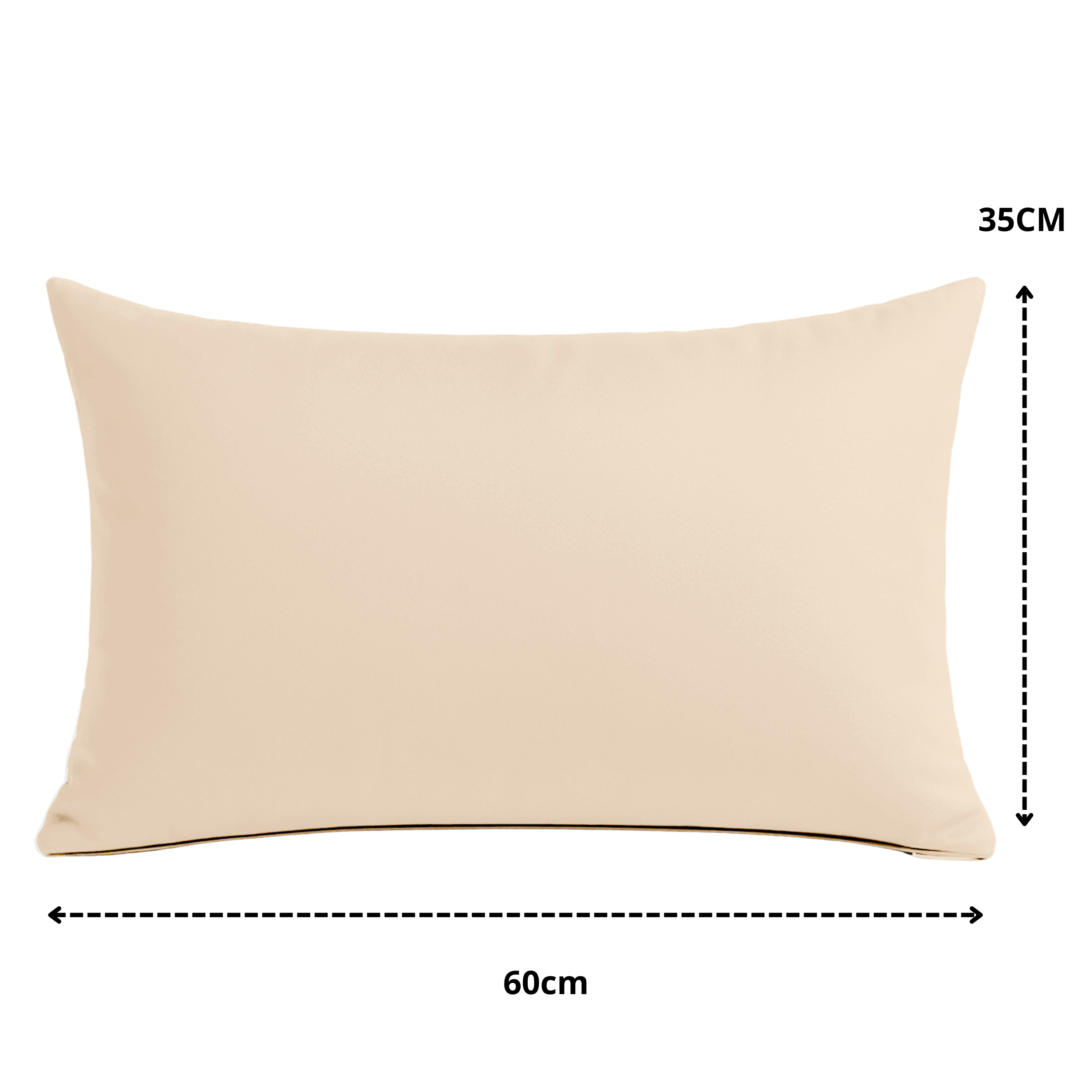 Coussin de décoration extérieur, déhoussable, lot de 2, 60x35cm - Beige - 7