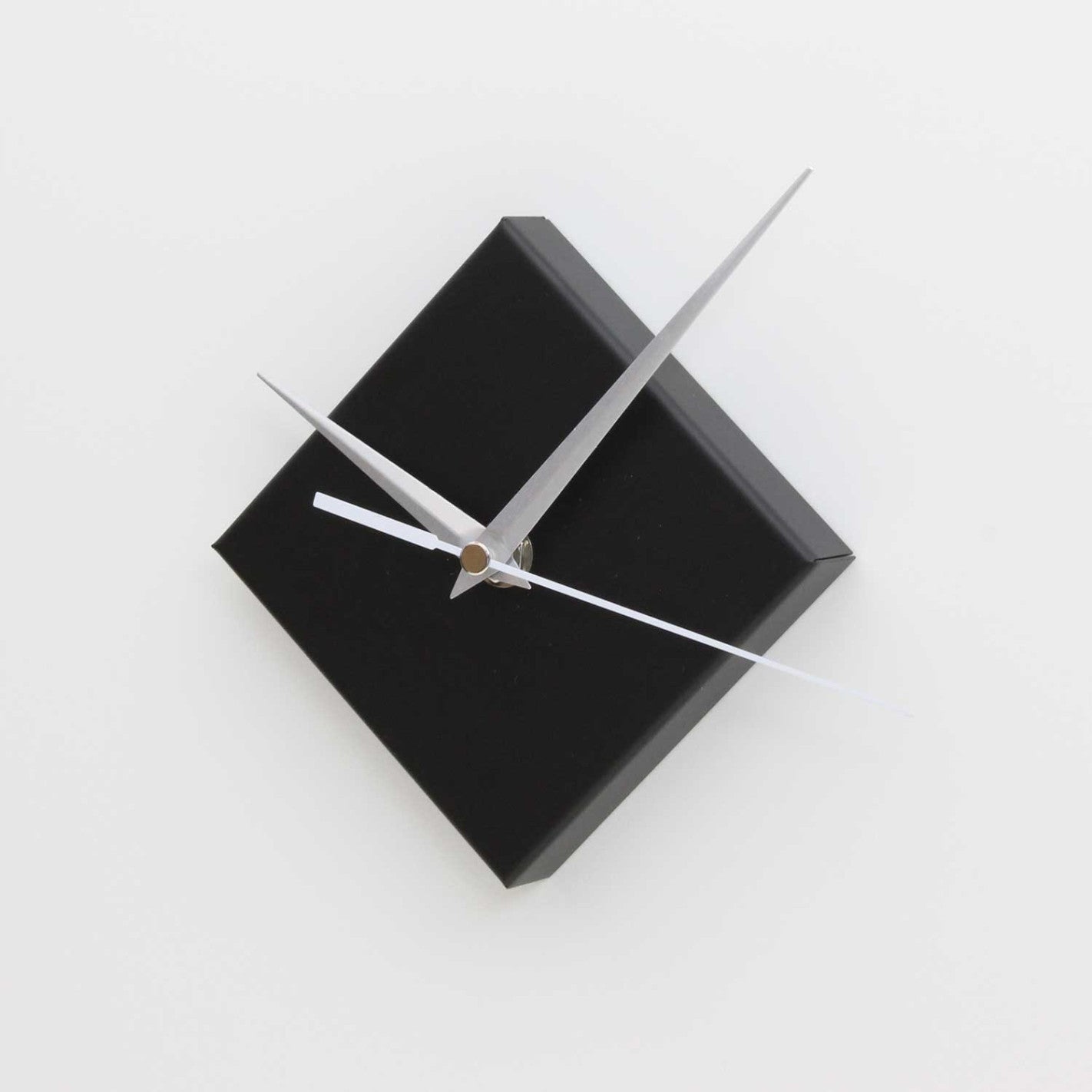 Kalamitica - reloj magnético cuadrado negro mate - para pizarra magnética de pared y superficies de acero ferrítico, diseño moderno - 10x10x3,5 cm