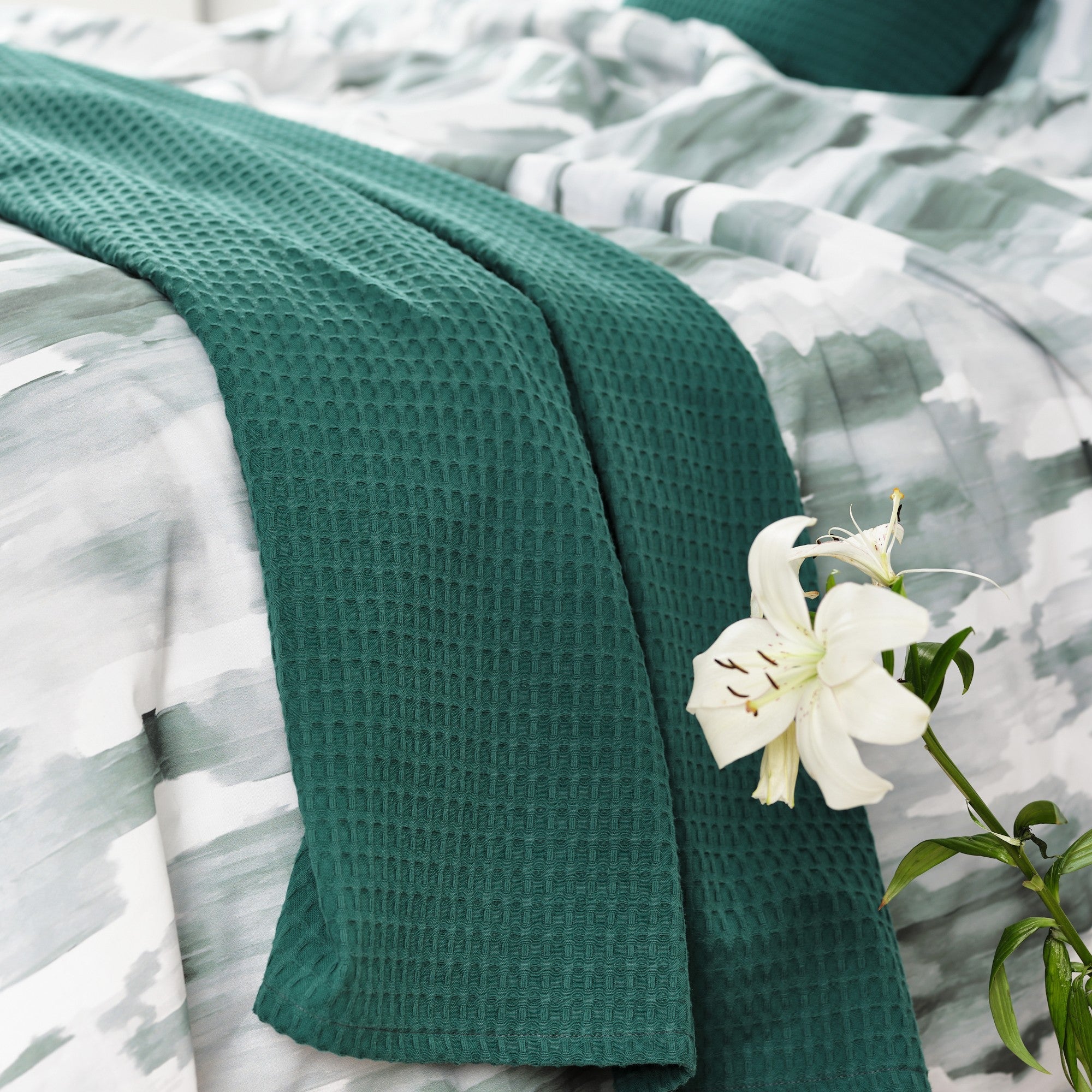 Capa de edredom Luton Esmeralda 240x220 cm - 7