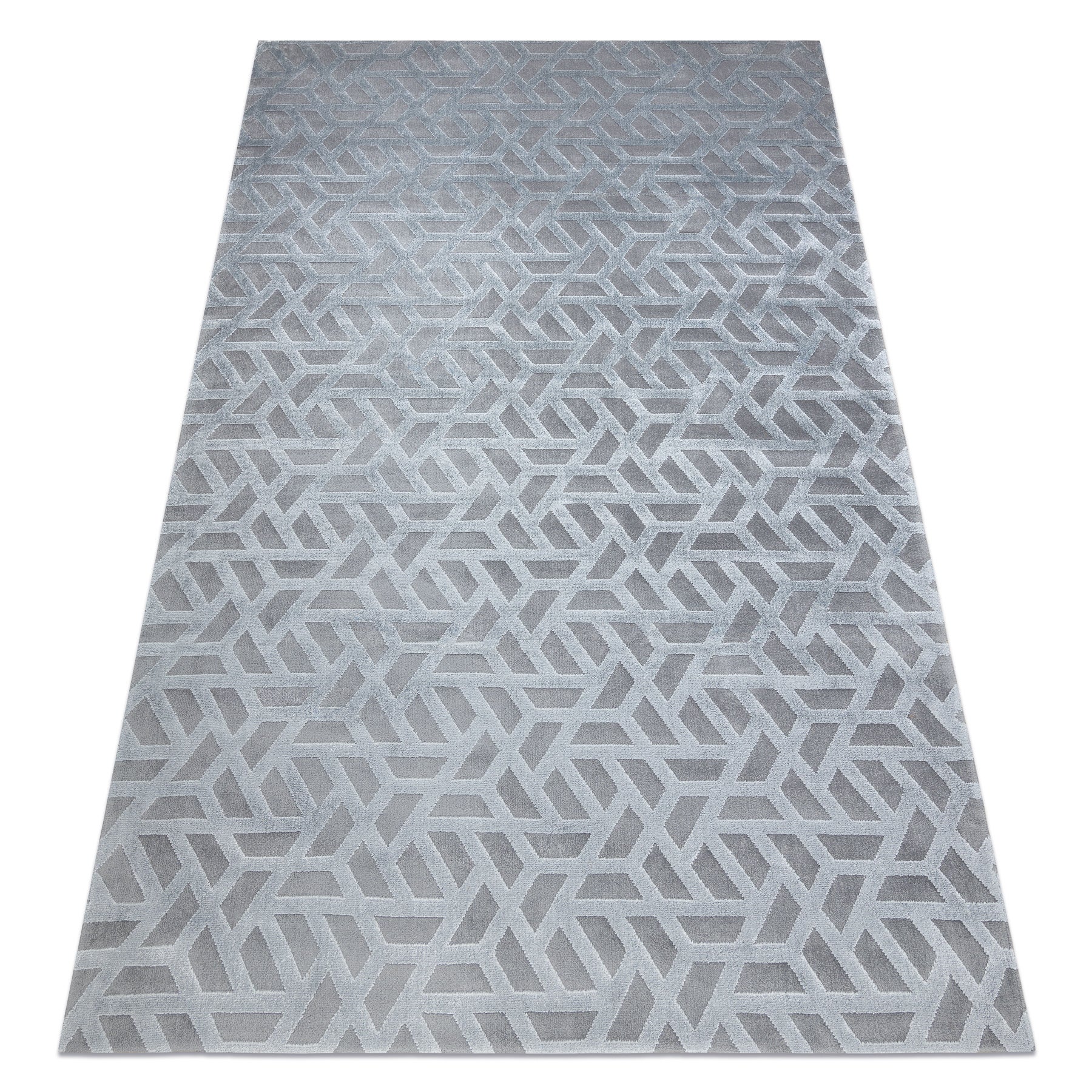 Dywan PEARL 51320D szary - Geometryczny, ekskluzywny, strukturalny 230x330 cm