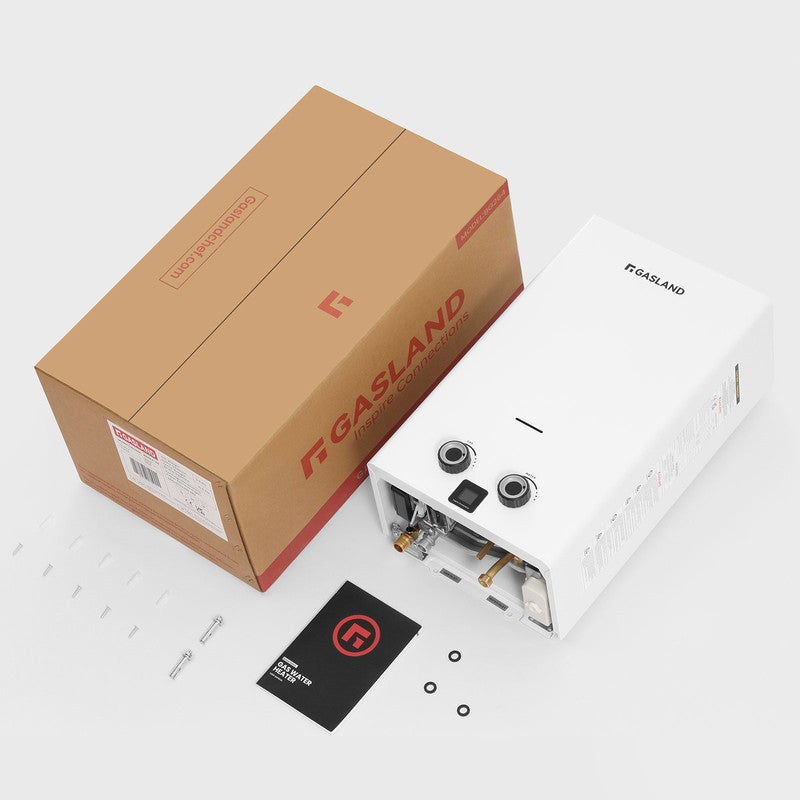 GASLAND BG300 11L Chauffe-eau instantanés intérieurs blanc, Chauffe-eau à gaz GPL 30/37mbar avec affichage LED - 6