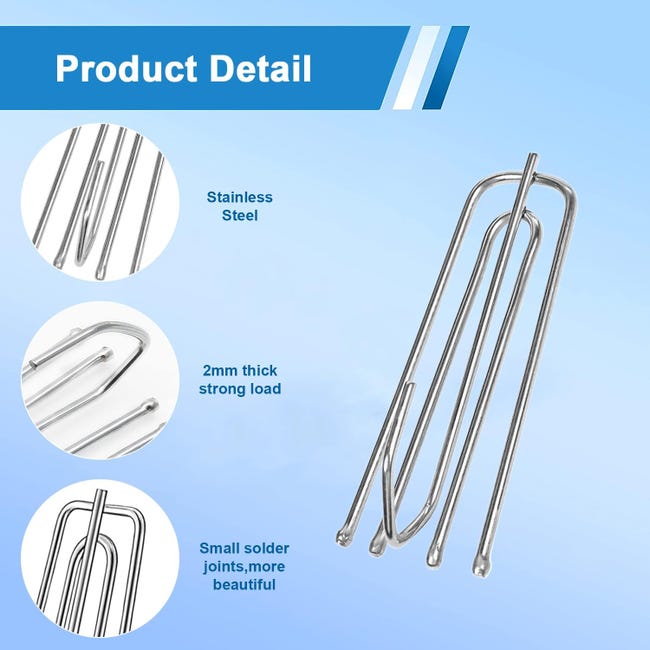 40 pezzi) Ganci per tende in acciaio inossidabile, ganci per tende in metallo a 4 punte, ganci in metallo per impieghi gravosi, gancio con clip per p | Leroy Merlin 40 pezzi) Ganci per tende in acciaio inossidabile, ganci per tende in metallo a 4 punte, ganci in metallo per impieghi gravosi, gancio con clip per p | Leroy Merlin