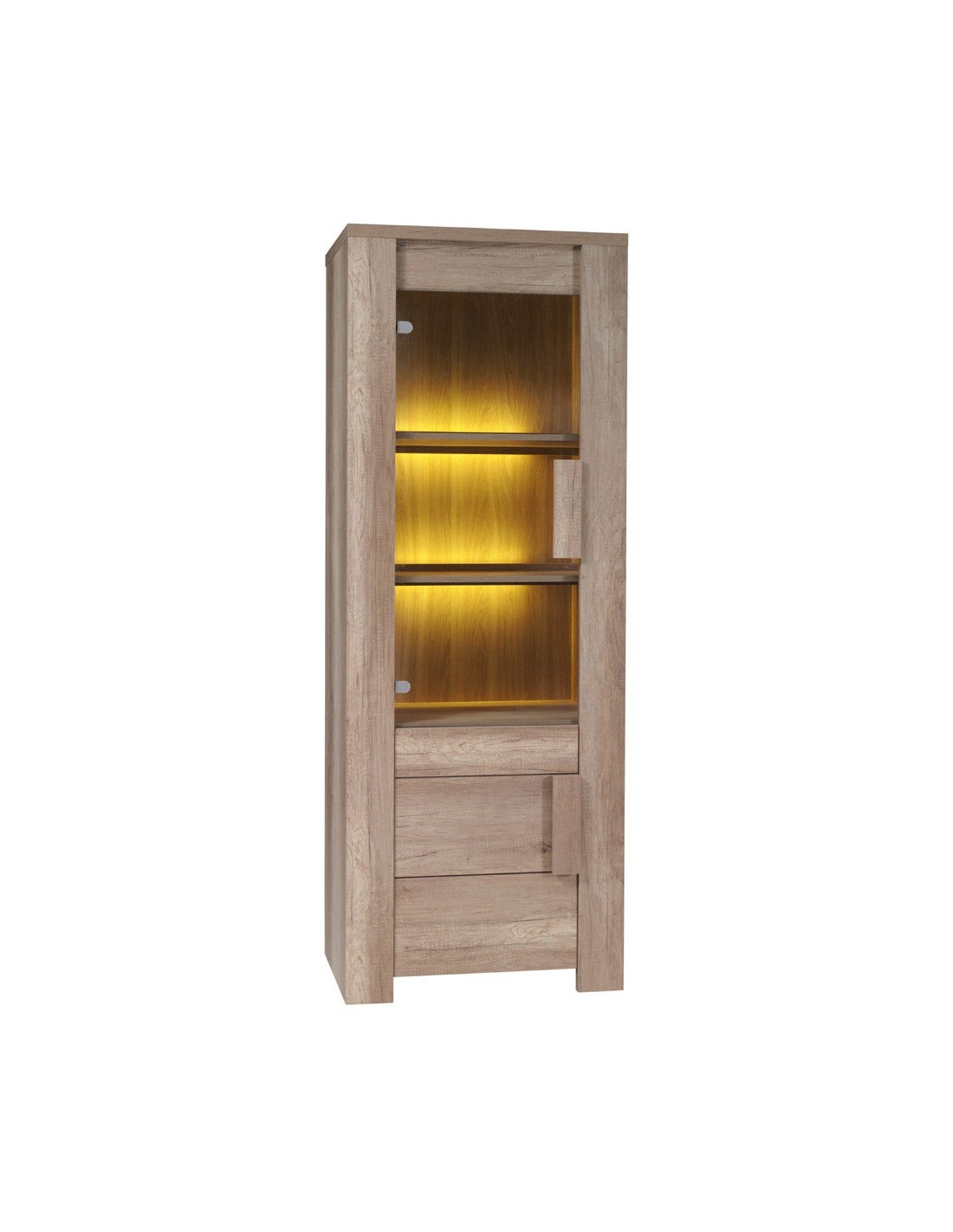 Petite vitrine 2 portes - Collection FARRA - chêne clair | Leroy Merlin