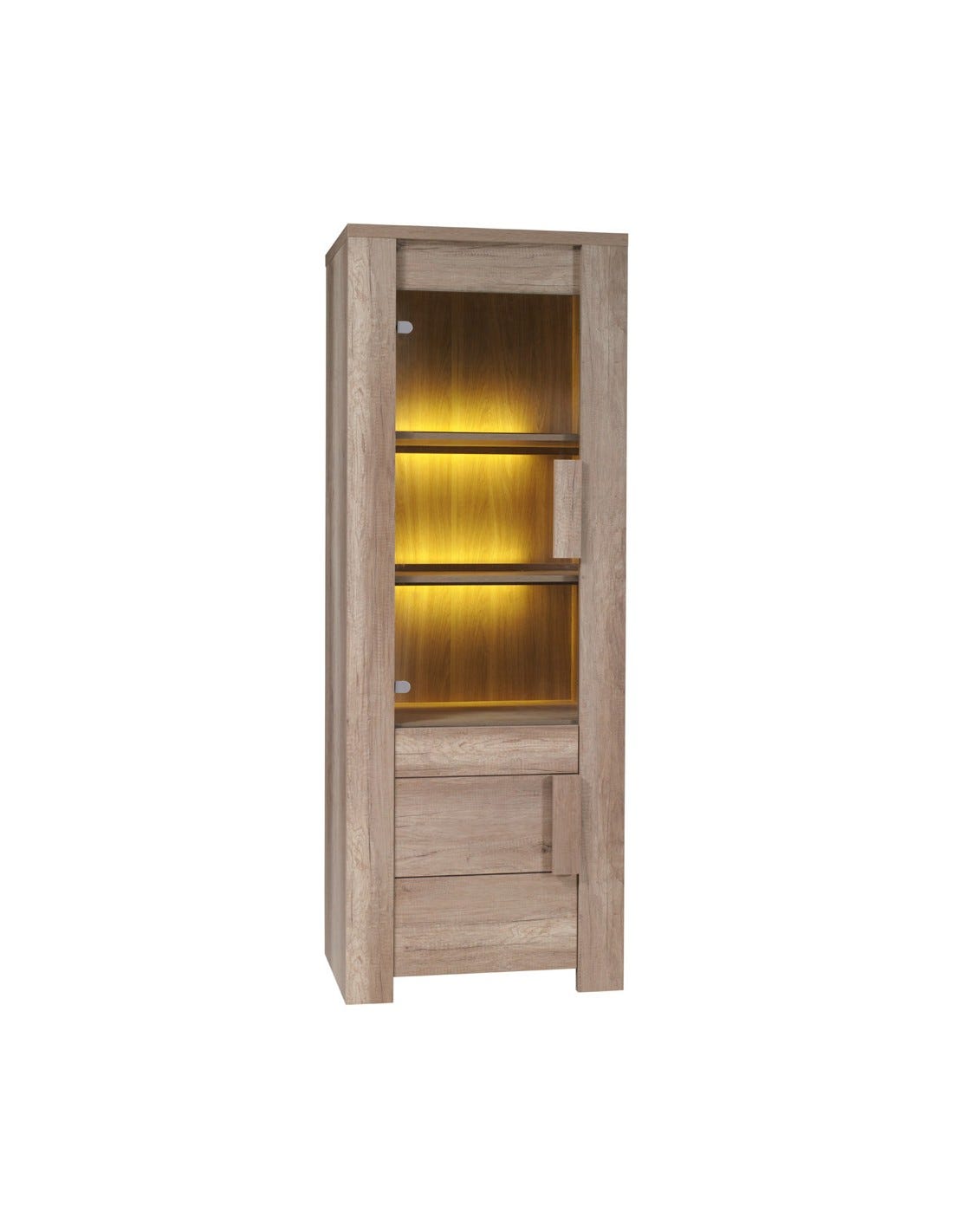 Petite vitrine 2 portes - Collection FARRA - chêne clair | Leroy Merlin