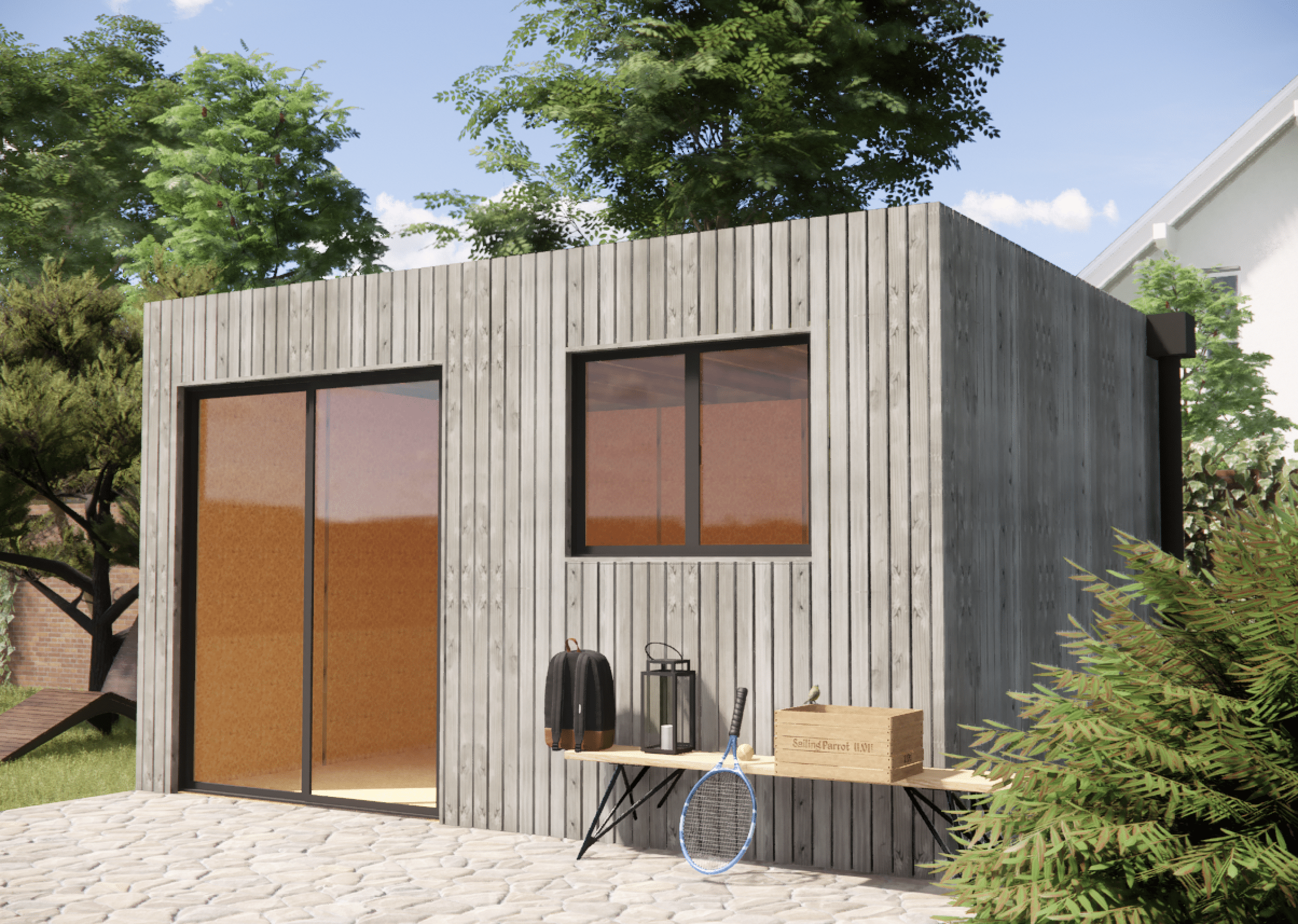 Tiny house ossature bois en bois 4,4 x 3,5 x 2,7 m / menuiseries alu k-line - 6