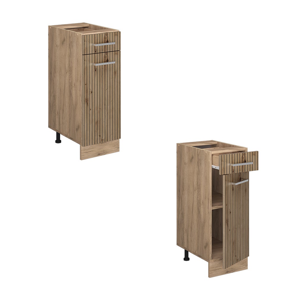 Vicco Meuble cuisine R-Line, Chêne Artisan, 30cm sans PT - 5
