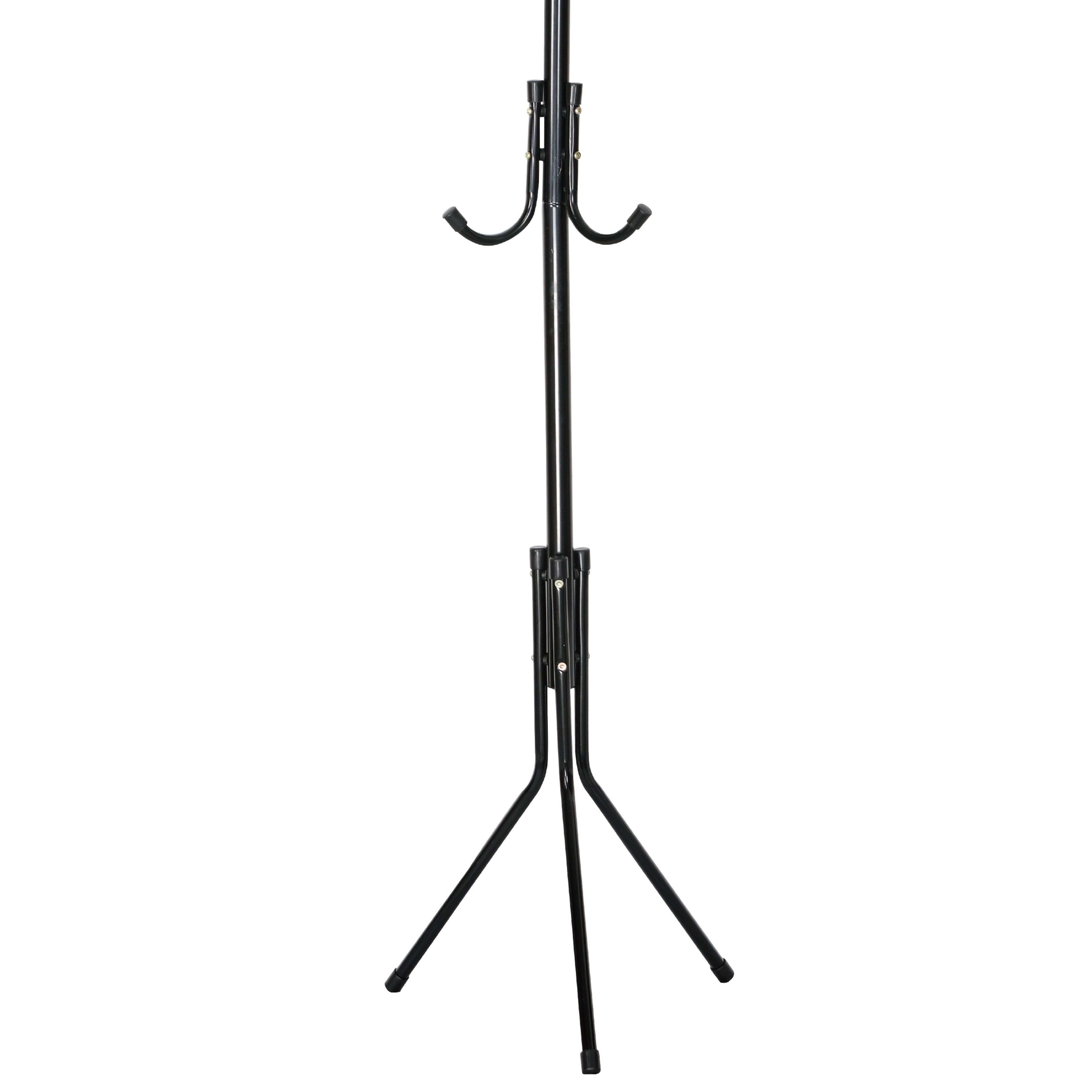 Porte-manteau d'entrée en métal noir avec 8 cintres, 17 x 42 x 17 cm - 3