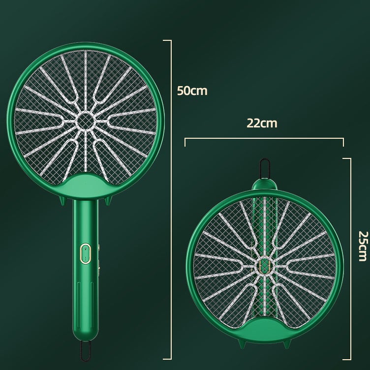 Zapper per insetti, Scacciamosche elettrico pieghevole - Scacciamosche ricaricabile e privo di radiazioni, 3000 V per zanzare e insetti (bianco) - 5