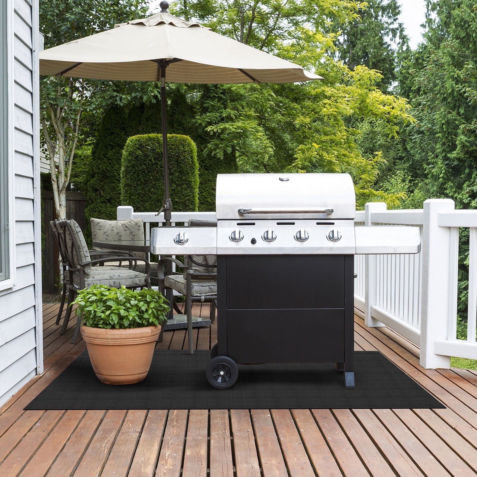 Deror Lot De 10 Tapis De Cuisson BBQ 24 Cm - Anti-adhésif Réutilisable Fibre De Verre PTFE - Haute Température