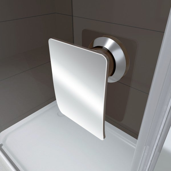 BERNSTEIN - Barre de stabilisation extensible en acier inoxydable pour paroi de douche - 80-140cm - Stabilisateur au choix ronde - 2