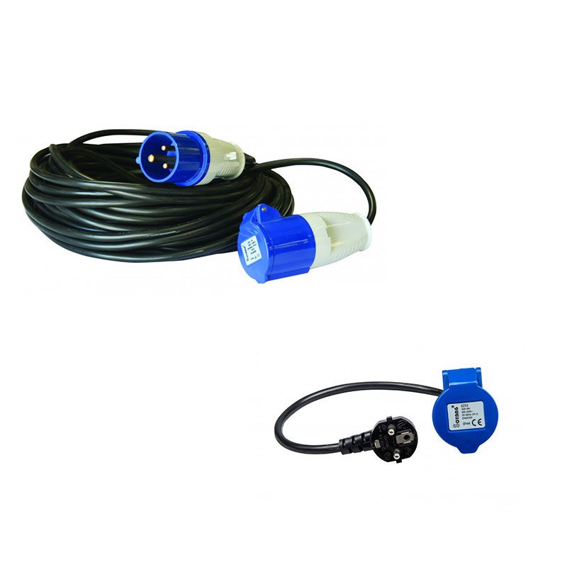 PACK ANTARION Rallonge Electrique 15m Prise P17 + Adaptateur Femelle ...