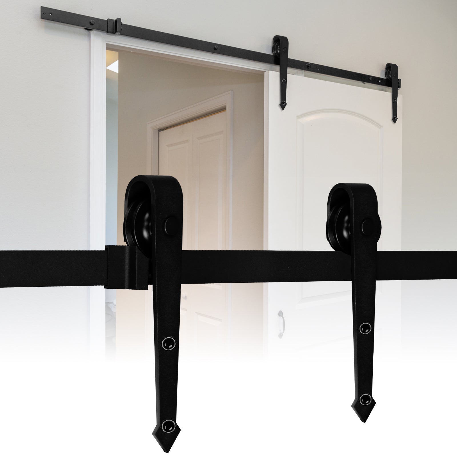 363cm Rail de porte coulissante et accessoire de porte coulissante ...