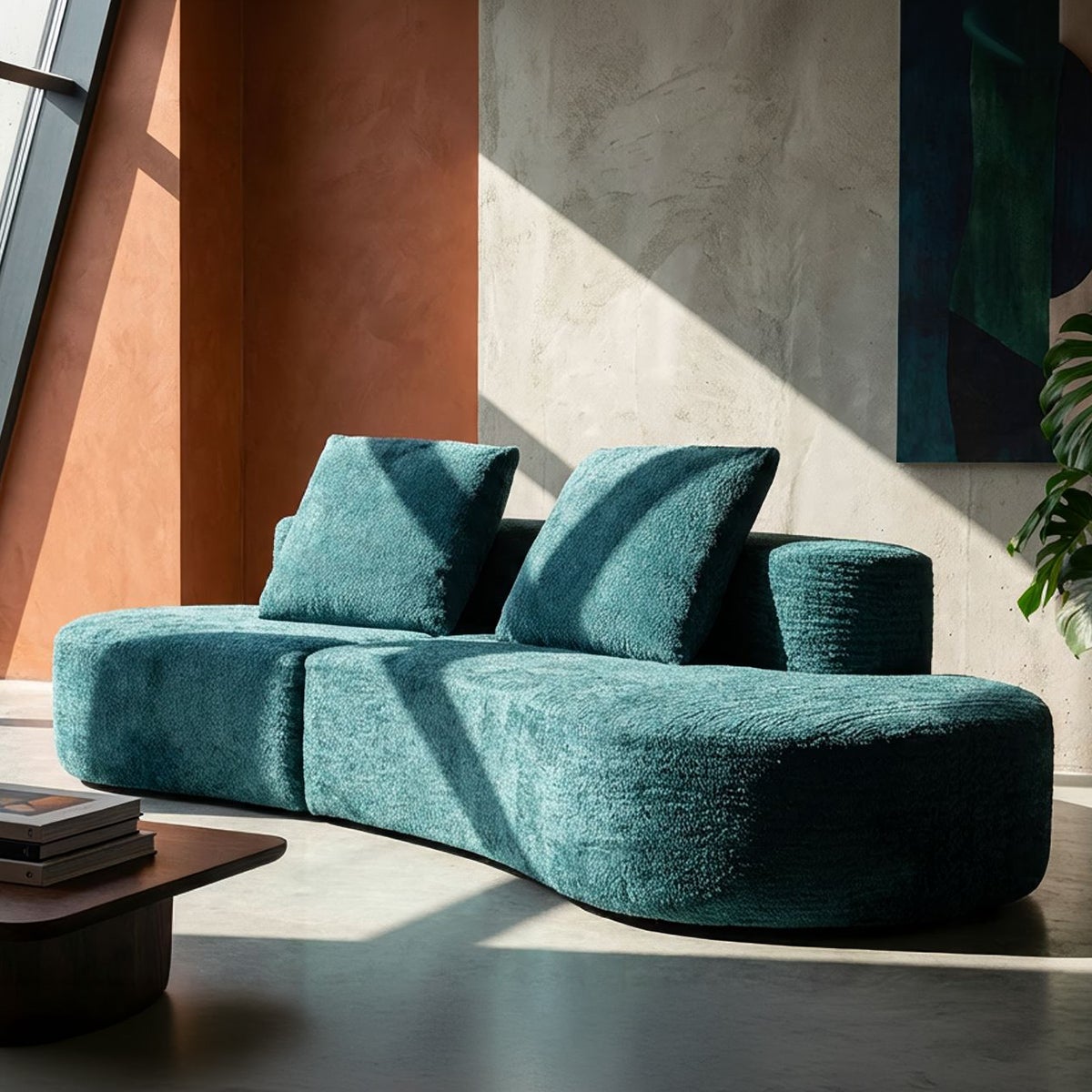 Canapé bouclette design 3 places 238 cm Island | Leroy Merlin