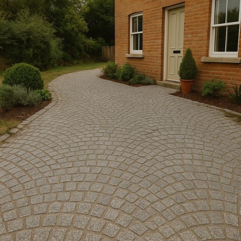 Pavé en pierre naturelle Granit Gris 10x10x8 cm - Boîte de 1m² - 7