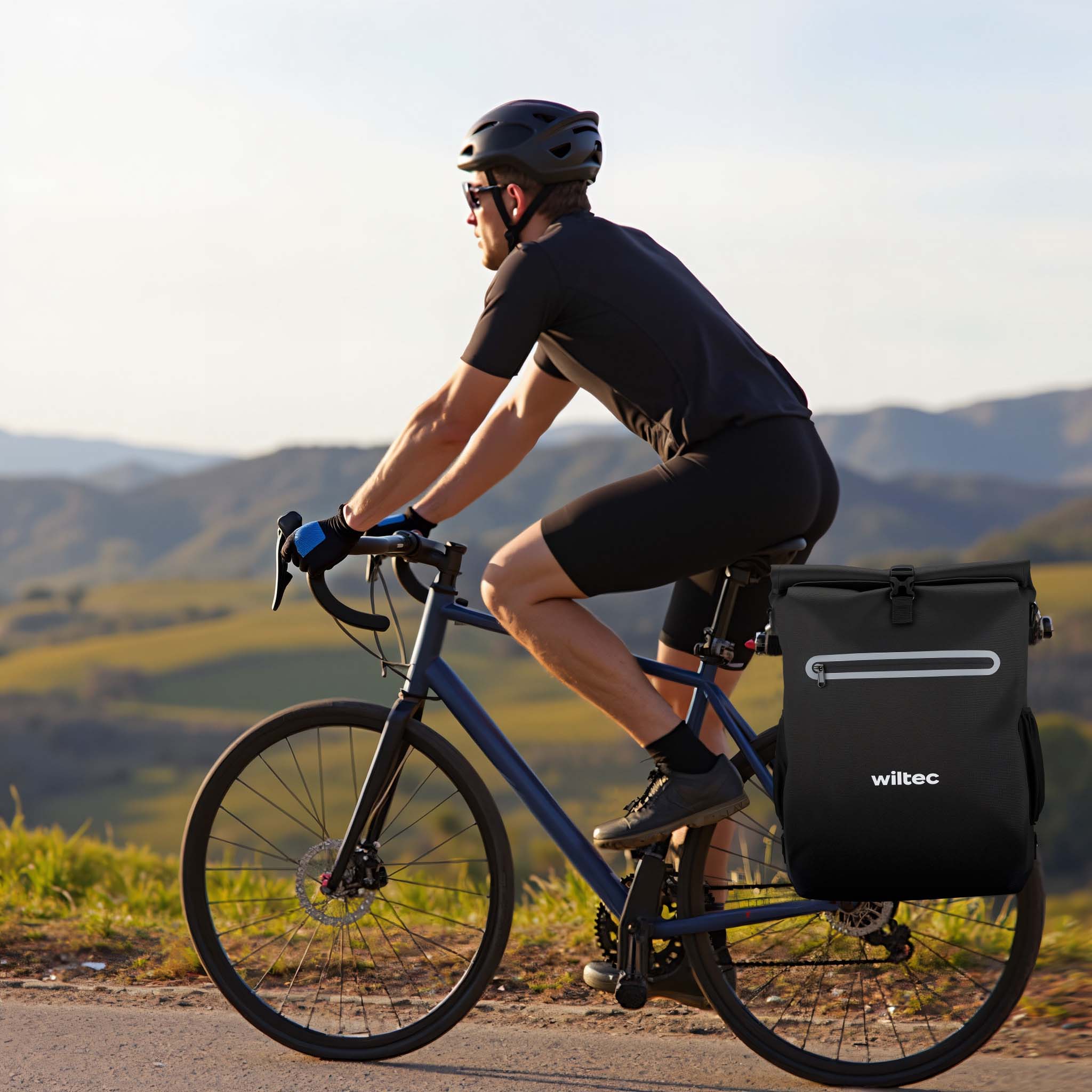 Borsa Da Bicicletta Portapacchi 10L Impermeabile – Si Trasforma In Zaino, Nero