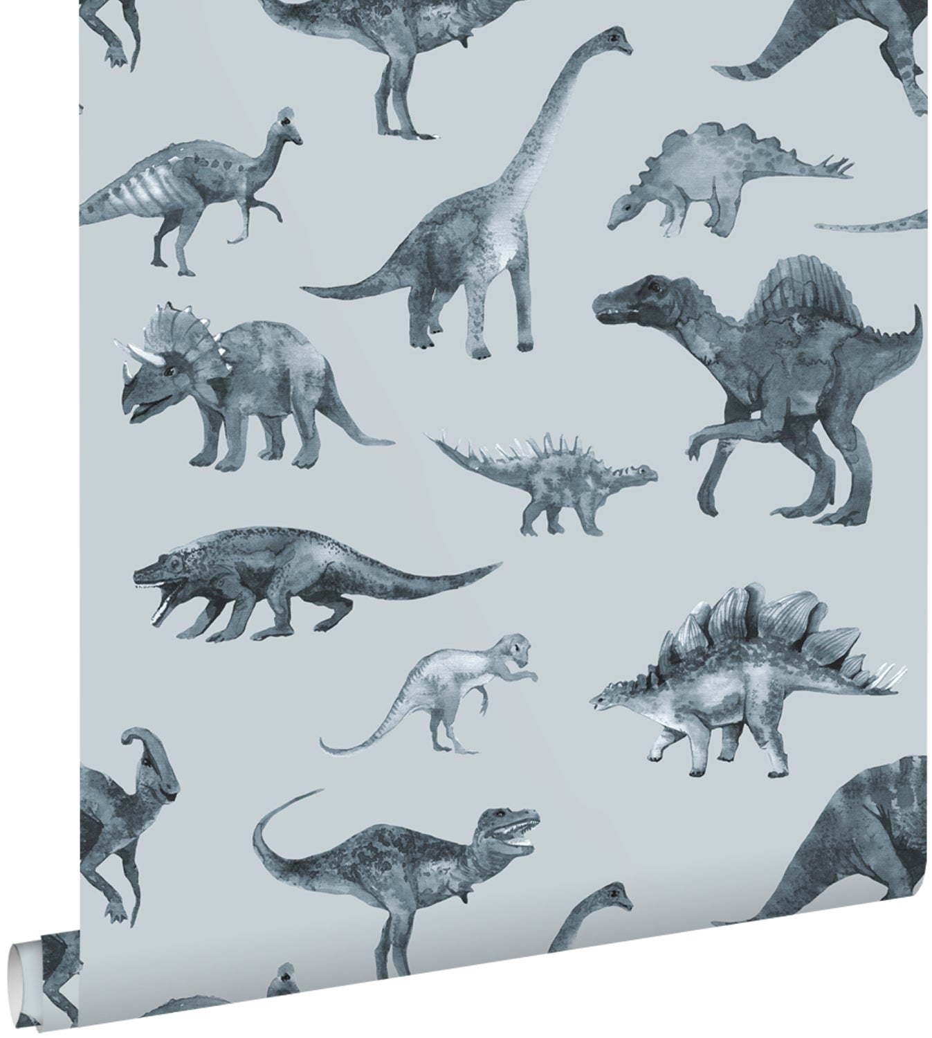 Tapeta dinozaury niebieskim - 50 x 900 cm - ESTAHOME