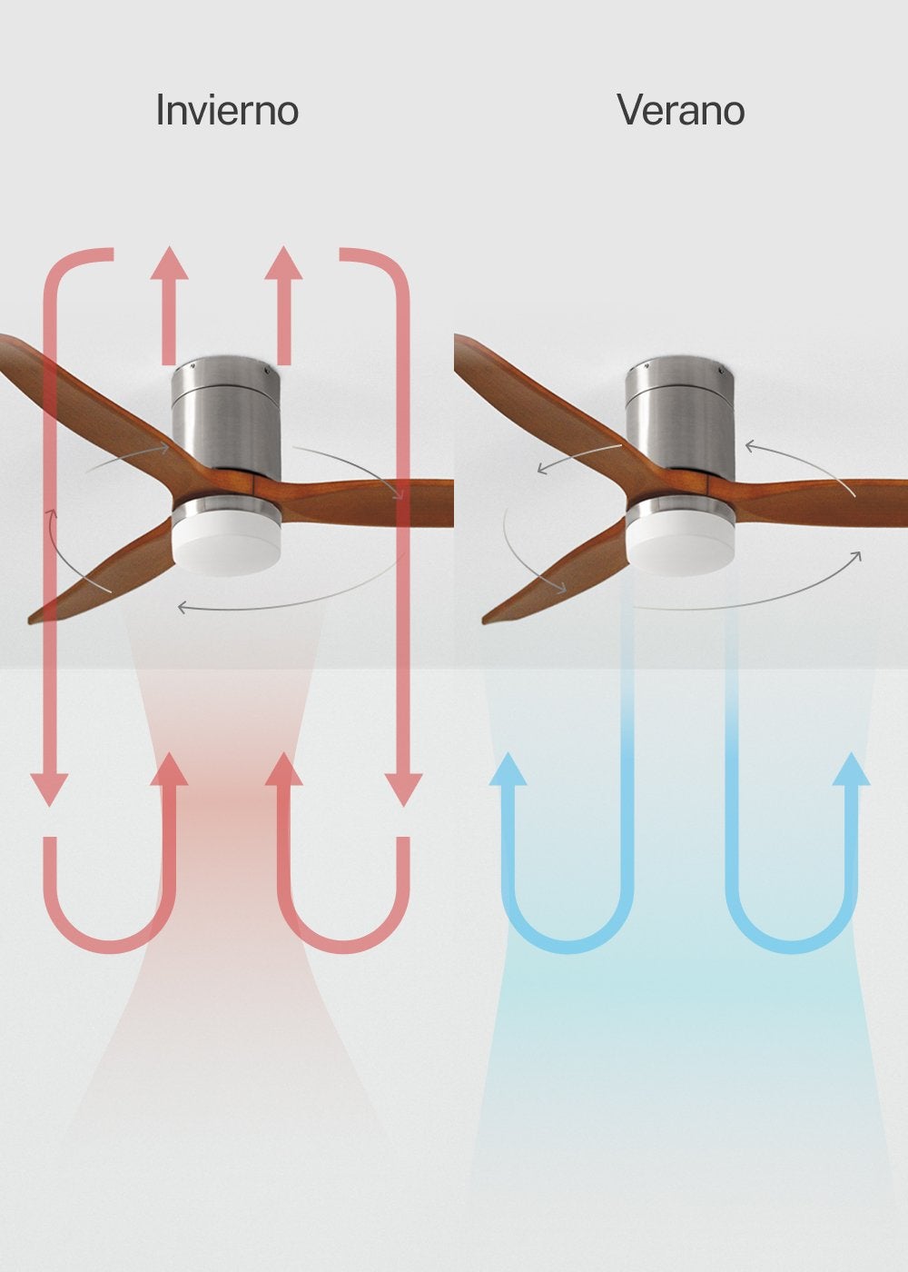 CREATE - WIND CALM M - Ventilateur de plafond silencieux 40W avec pales techniques en ABS Ø132cm avec eclaraige sans wifi - 6