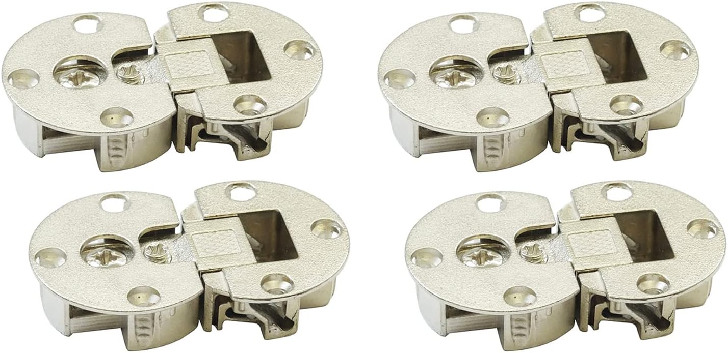 Zawias 3D 180 stopni do deski sedesowej i pokrywy, zawiasy do drzwi składanych, zawias ukośny do drzwi szafek, meble kuchenne, niewidoczny, zestaw 4 s