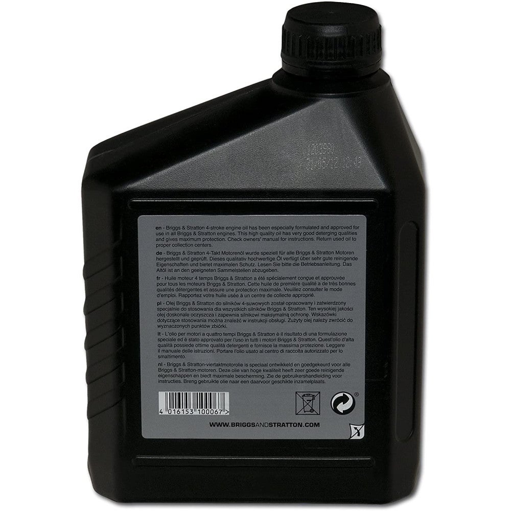 Huile moteur 4T BRIGGS & STRATTON pour tondeuse thermique - 1,4 L - SAE 30 API SJ - 3