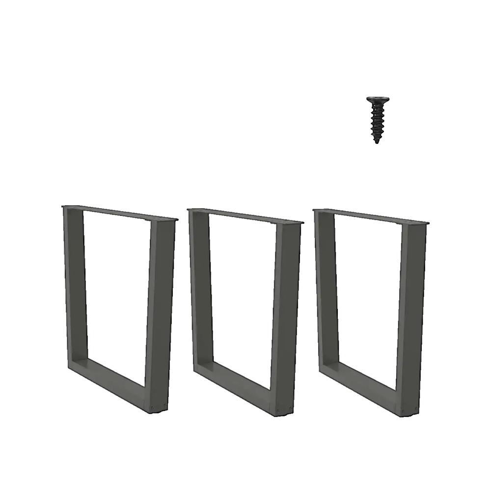 vidaXL Pieds de table à manger en forme de V, 3 pièces, anthracite, 80 x (72-73,3) cm, acier - 3