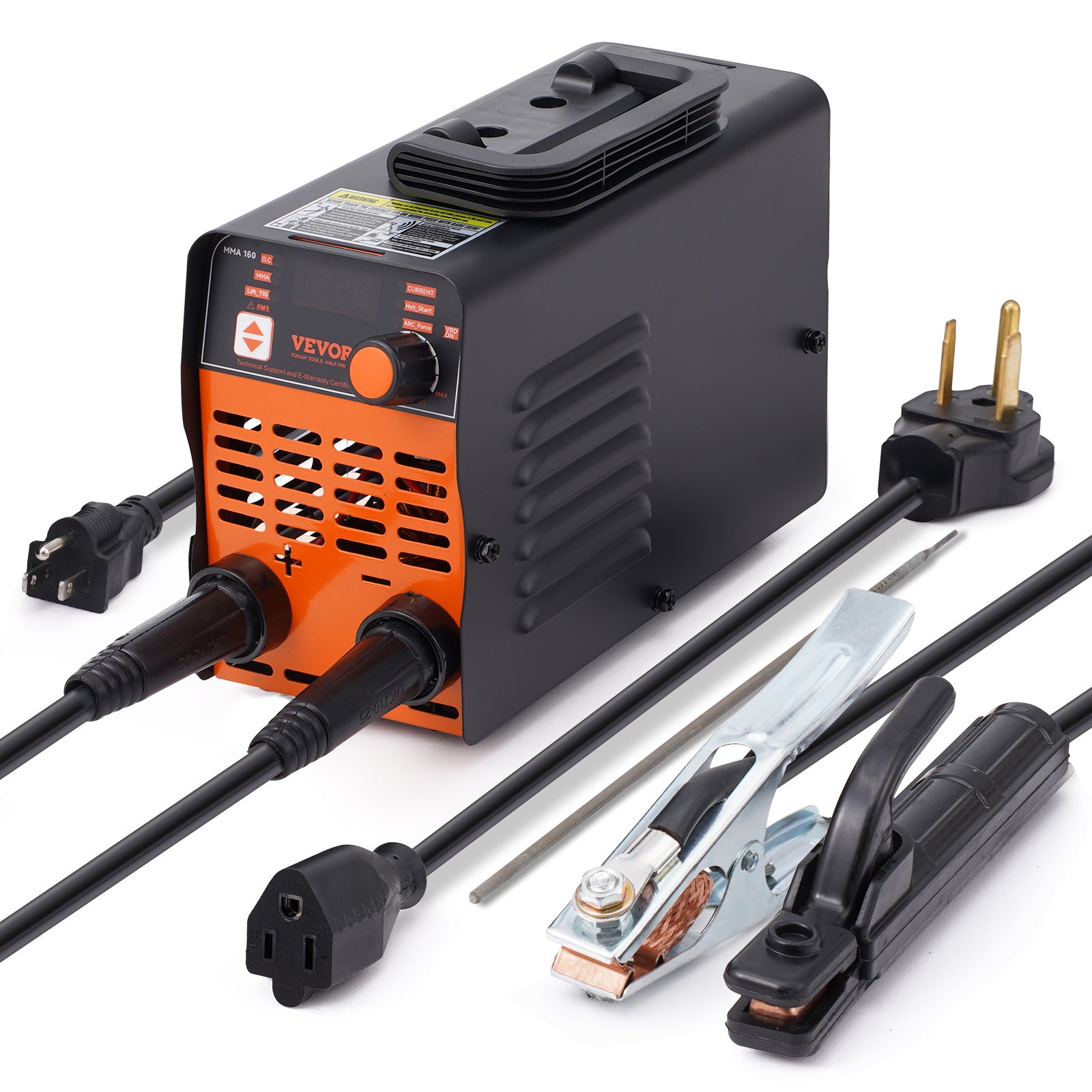 Spawarka ARC 160A pręt/podnośnik TIG elektrody spawalnicze 2 w 1 gorący start VEVOR
