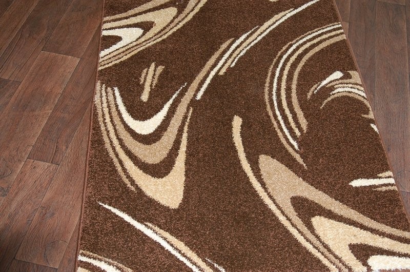 Tapis de couloir KARMEL FRYZ - CAFÉ marron 100 cm 100x730 cm - 3