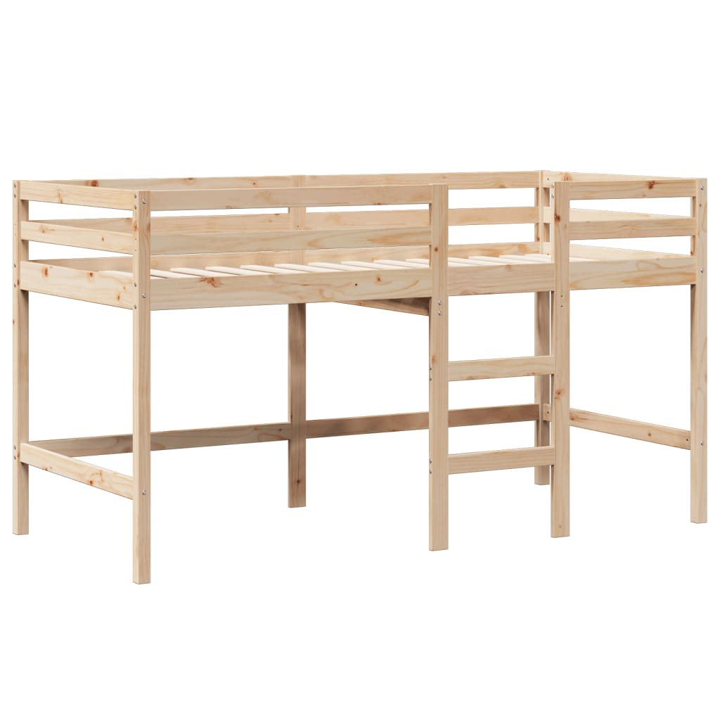 Lit haut sans matelas 75x190 cm bois de pin massif — COMFORTXL - 5