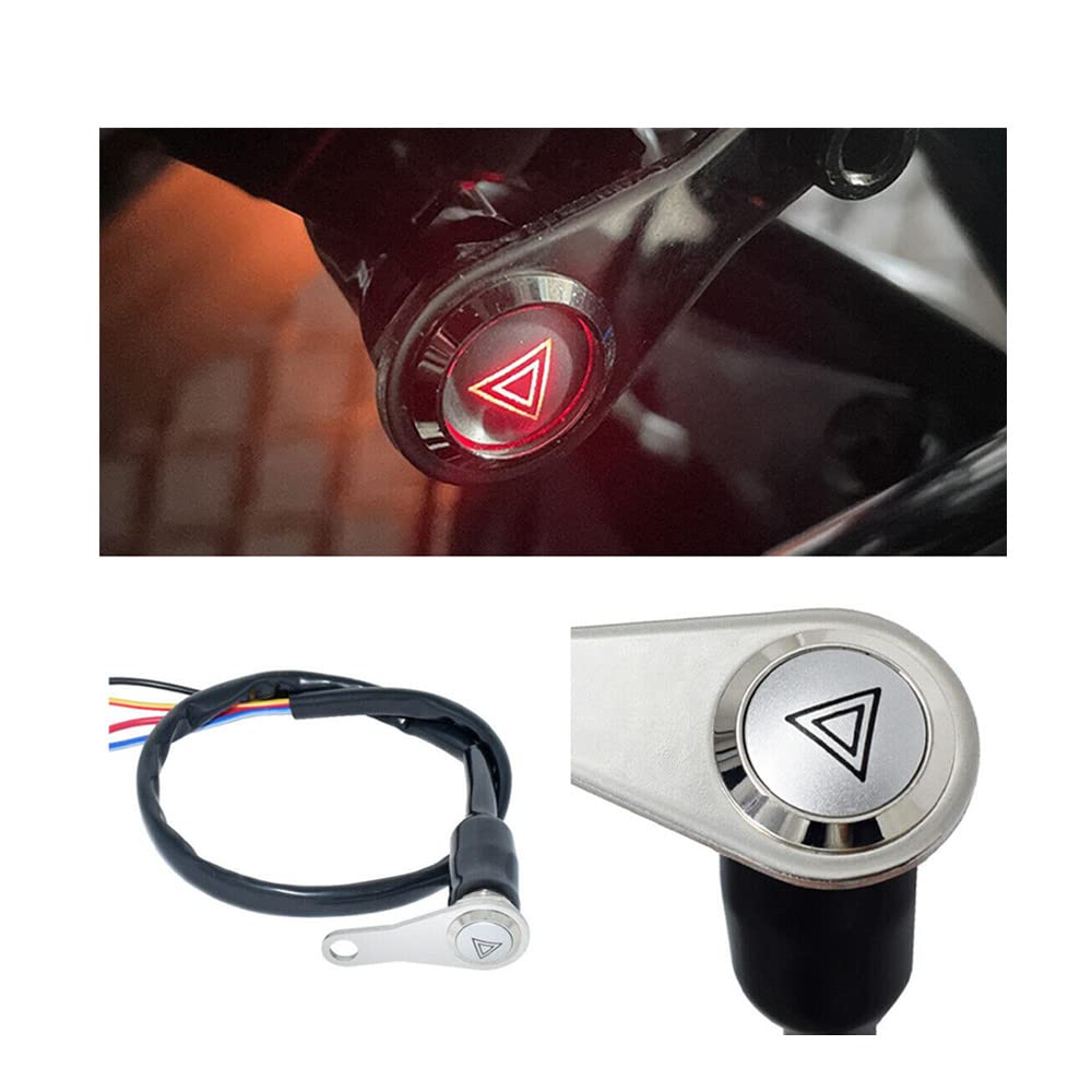 Czerwony przełącznik LED do motocykla, 12 V uniwersalny WŁ. + WYŁ. do kierownicy, przycisk do lampy roboczej