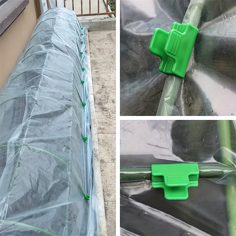 50 grampos de estufa para filme e rede - Serve para arcos de 11 mm, clipes de jardim de plástico para instalação segura de estufa - 3