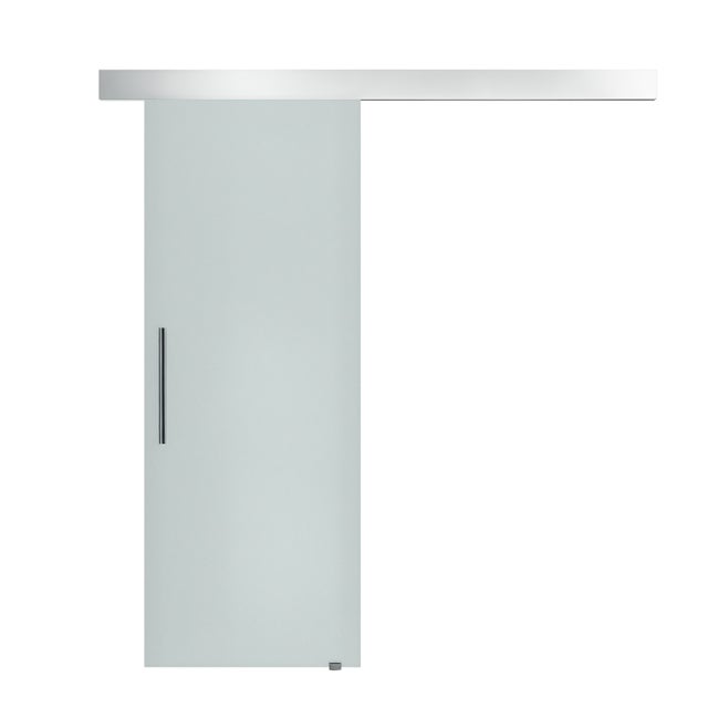 Porta de Correr Vidro Translúcido 90x205cm com Trilho - Deslizamento Silencioso