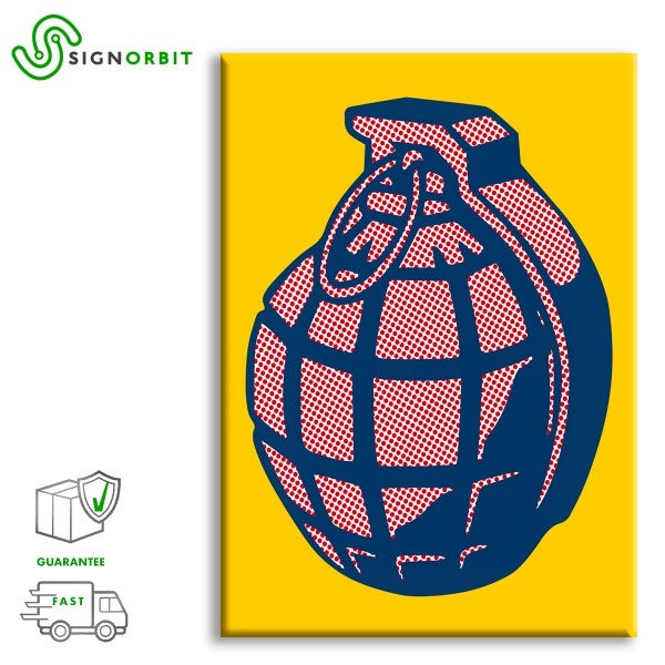 Roy Lichtenstein - BOMB - Obraz wydrukowany na płótnie i oprawiony w drewnianą ramę, 50x70 cm