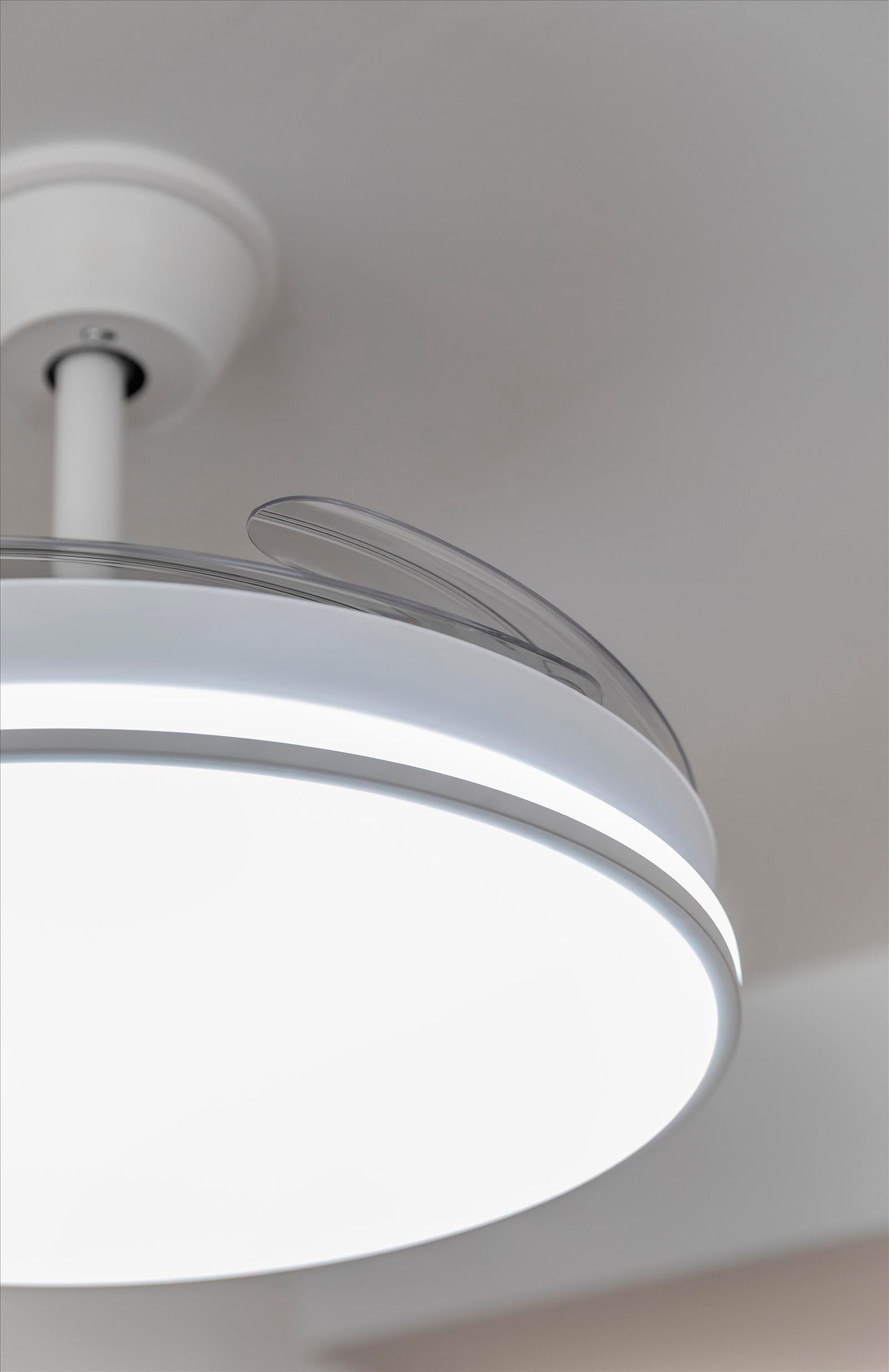 Ventilador de Techo con Luz COSMOS Blanco – Aspas Retráctiles, Motor DC, 6 Velocidades, Mando a Distancia, Ø50 cm - 5