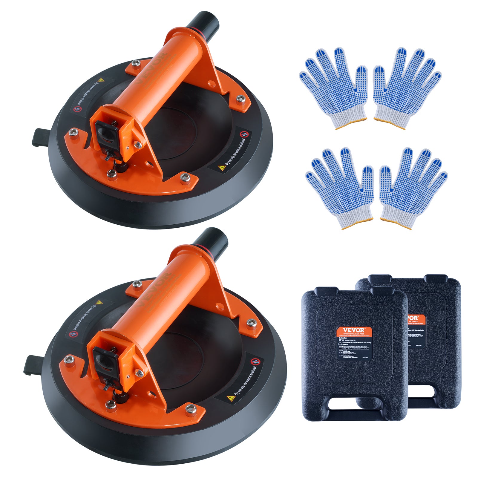 VEVOR Ventouse De Carrelage 203 Mm Ventouse De Vitre 2PCS Charge 278 Kg vevor-ventouse-de-carrelage-203-mm-ventouse-de-vitre-2pcs-charge-278-kg