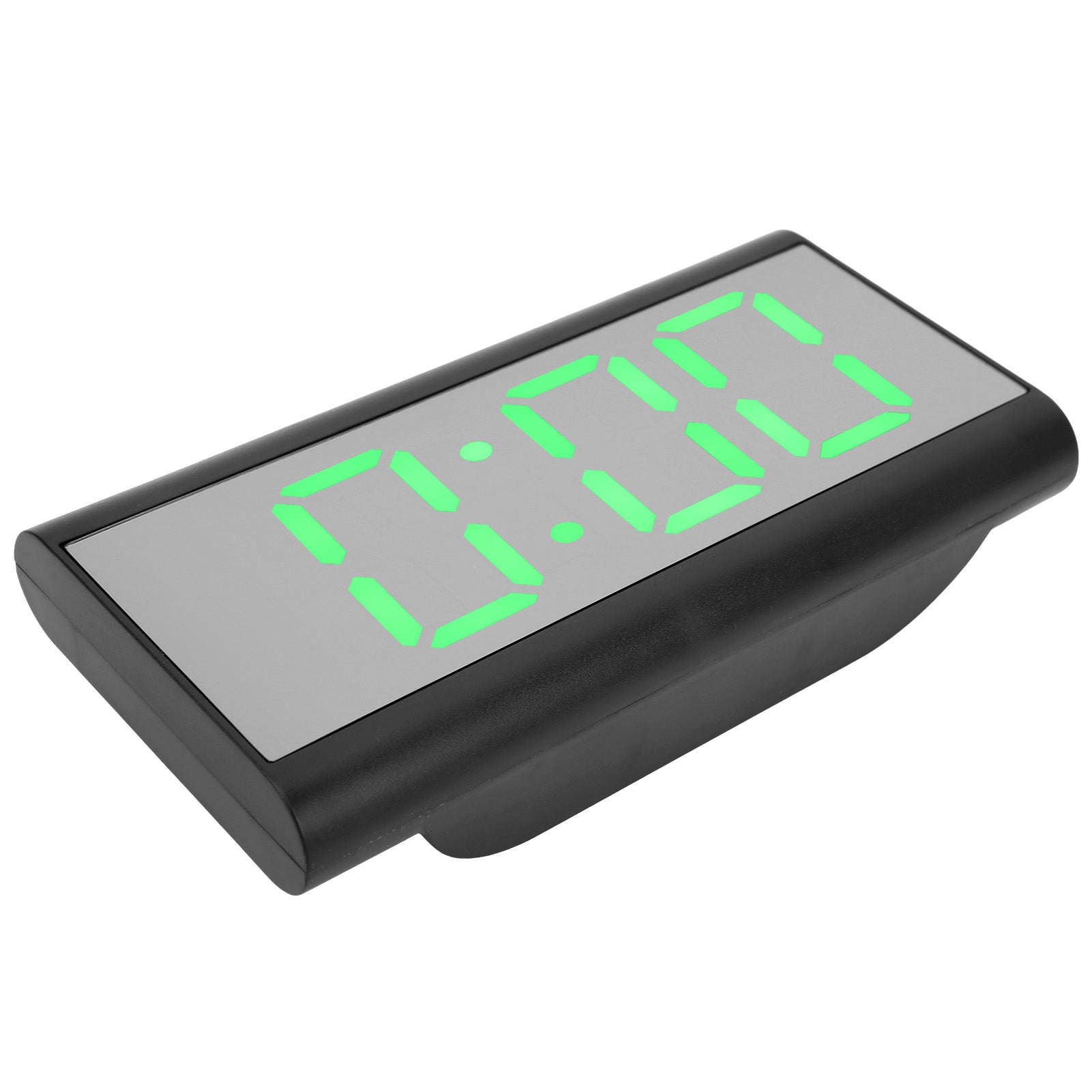 Orologio Digitale A LED Con 3 Livelli Di Luminosità, Funzione Snooze Funzionamento A Batteria Usb Sveglia Elettronica A Specchio Con Indicazione Di Temperatura E Umidita Luce Verde 90479031