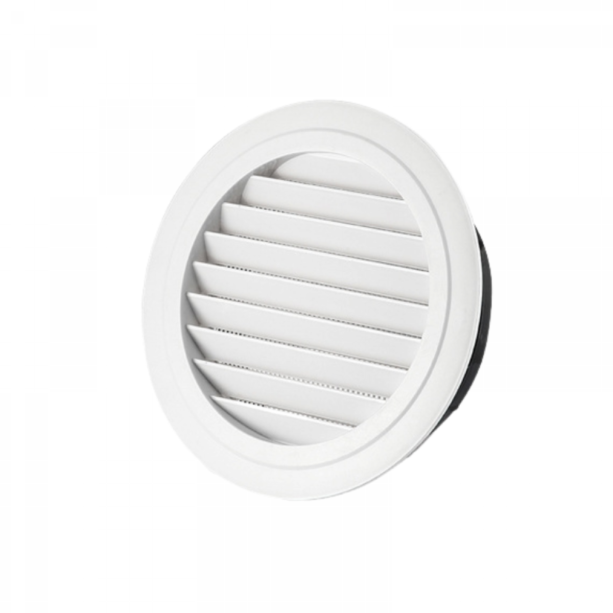 Rejilla de ventilación, lamas oblicuas, para aberturas Ø 125 mm, color ...