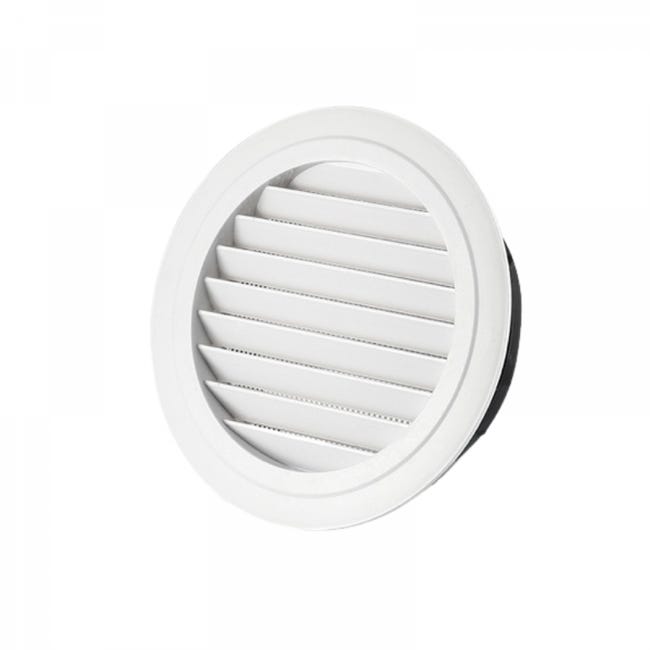 Rejilla de ventilación, lamas oblicuas, para aberturas Ø 125 mm, color ...