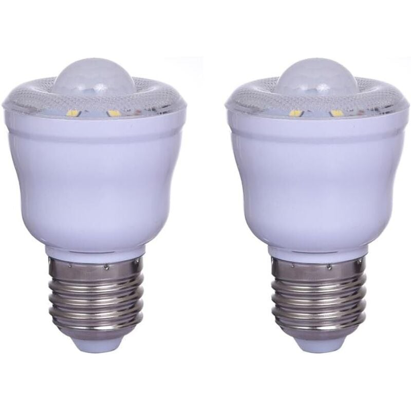 4 lampadine a LED E27 con sensore di movimento: lampadina LED con sensore di movimento PIR E27, lampada15W, luce bianca calda, 3000 K di luce a risparmio energetico per corridoio garage scale