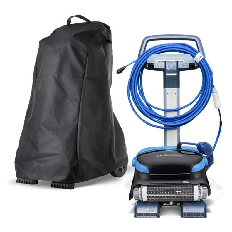 Czarna osłona ochronna do robota czyszczącego basen, pokrowiec 0,66 x 56 x 107 cm