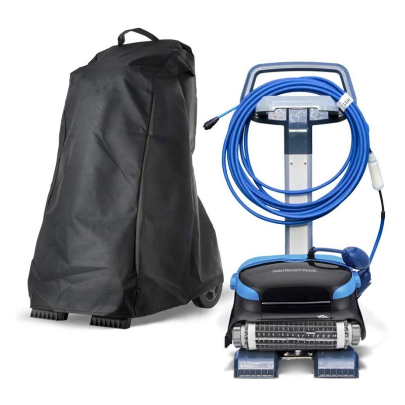 Czarna osłona ochronna do robota czyszczącego basen, pokrowiec 0,66 x 56 x 107 cm